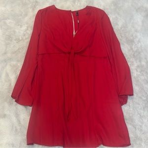 Zaful Front Tie Flowy Dress